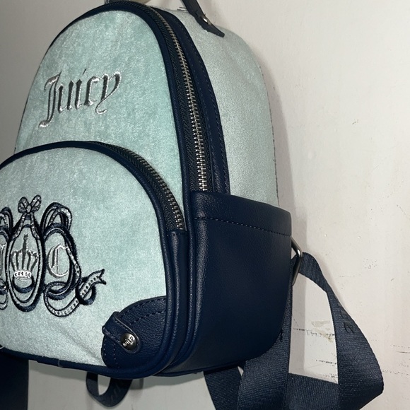 Juicy Couture NEW Heritage Mini Backpack Pastel Turquoise & Card Case main image 6